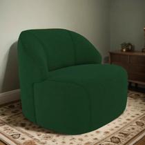 Poltrona Organica Decorativa Eloa Boucle Verde
