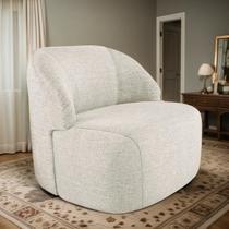 Poltrona Organica Decorativa Eloa Linho Bege - Londrilar