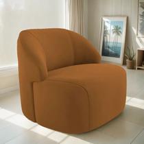 Poltrona Organica Decorativa Eloa Veludo Terracota - Londrilar