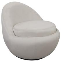 Poltrona Orgânica Kaira Giratória Veludo Off White - Nexta Casa Poltrona Orgânica Kaira Giratória Veludo Off White - Nexta Casa