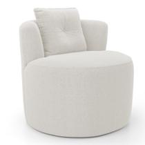 Poltrona Orgânica Living Bob com 01 Almofada Bouclê Off White - Abmaza Poltrona Orgânica Living Bob com 01 Almofada Bouclê Off White - Abmaza