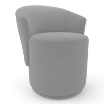 Poltrona Orgânica Living Mavi Fixa Bouclê Cinza - Desk Design