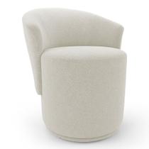 Poltrona Orgânica Living Mavi Fixa Bouclê Creme - Abmaza