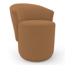 Poltrona Orgânica Living Mavi Fixa Bouclê Terracota - Abmaza