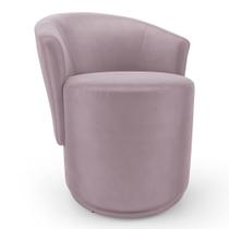 Poltrona Orgânica Living Mavi Fixa Veludo Rosé - Desk Design