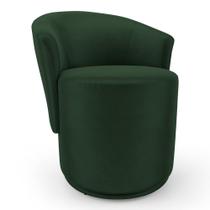 Poltrona Orgânica Living Mavi Fixa Veludo Verde - Desk Design
