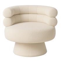 Poltrona Orgânica Mabel Base Giratória Bouclé Off White - Nexta Casa Poltrona Orgânica Mabel Base Giratória Bouclé Off White - Nexta Casa