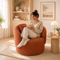 Poltrona Orgânica Maitê Sala Recepção Tecido Boucle Luxo Poltrona Orgânica Maitê Sala Recepção Tecido Boucle Luxo