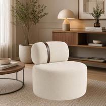 Poltrona Orgânica Moderna Decorativa para Sala Suede
