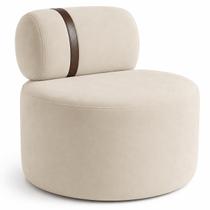 Poltrona Orgânica para Sala de Estar Moderna Suede