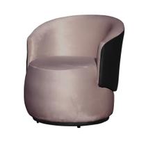 Poltrona Organica Recepção Para Sala Aisha Corano Preto E Veludo Rose - INCASA DECOR Poltrona Organica Recepção Para Sala Aisha Corano Preto E Veludo Rose - INCASA DECOR