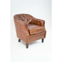 Poltrona Original Chesterfield Couro Legitimo Capitonê
