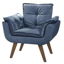 Poltrona Orion 01 Lugar Base Palito Azul Bic