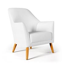 Poltrona Orion Couro Branco Aradecor Poltrona Orion Couro Branco Aradecor