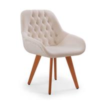 Poltrona Pandora com Base Fixa em Madeira Due Decor
