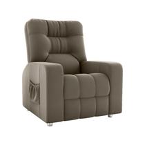 Poltrona Papai Reclinavel MX-7 Azera Veludo Capuccino