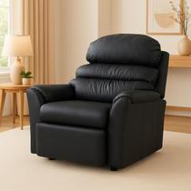 Poltrona Papai Reclinavel Para Descanso Clinica Hospitais Estudios Salao de Beleza Recepção material sintético Preto