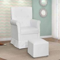 Poltrona para Amamentação com Balanço e Puff Suzi