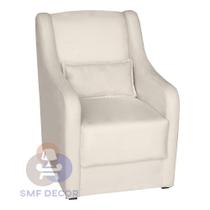 Poltrona para Amamentação Glamour com Almofada Cor:Bege