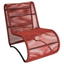 Poltrona para Área Externa Portugal em Alumínio e Cordão de Fibra Sintética