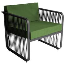 Poltrona para Área Externa Santiago em Alumínio e Corda Náutica Acesse Móveis