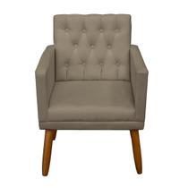 Poltrona para Atendimento Studio Elegante Estrutura de Madeira Reforçada Pés Retrô