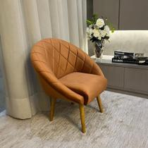 Poltrona Para Decoração Sala Quarto Recepção em Veludo - Manu Móveis Decor