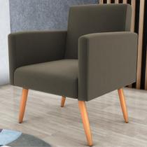 Poltrona para Decoração Sara Suede Cappuccino Poltrona para Decoração Sara Suede Cappuccino