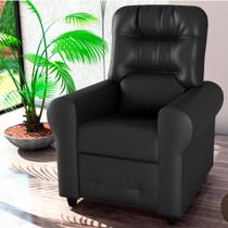 Poltrona para Descanso Reclinável Lima Sintetico Marrom