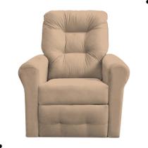 Poltrona para Descanso Reclinável Lima Suede Bege