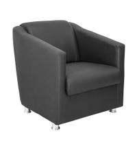 Poltrona Para Recepção Carol - Preto - Sv Decor