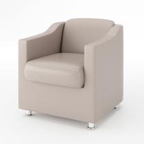 Poltrona para Recepção Clínica Médica Cor:material sintético Bege Poltrona para Recepção Clínica Médica Cor:material sintético Bege