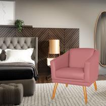 Poltrona Para Recepção E Sala De Estar Rosa Visammer