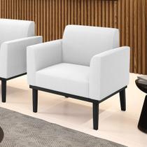 Poltrona para Sala Base Madeira Preto Marisa Bouclê D03 - DRossi