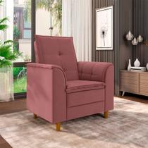 Poltrona Para Sala Confortável Decorativa Londres Veludo