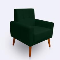 Poltrona para Sala confortável e Reforçada Isis Suede Verde - LH Decor