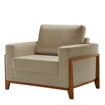 Poltrona para Sala de Estar 90cm X 100cm Paris Bege Poltrona para Sala de Estar 90cm X 100cm Paris Bege