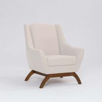 Poltrona para Sala de Estar Base em Madeira Juliet