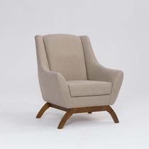 Poltrona para Sala de Estar Base em Madeira Juliet