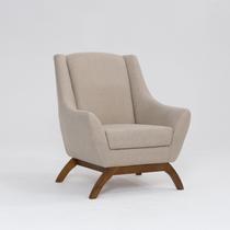 Poltrona para Sala de Estar Base em Madeira Juliet