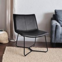 Poltrona para Sala de Estar em material sintético Bibiana Preto Poltrona para Sala de Estar em material sintético Bibiana Preto