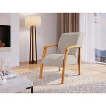 Poltrona para Sala de Estar em Veludo Braços Eucalipto Elise Poltrona para Sala de Estar em Veludo Braços Eucalipto Elise