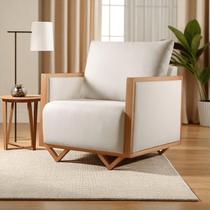 Poltrona para Sala de Estar Madeira Maciça Lara Luxo Poltrona para Sala de Estar Madeira Maciça Lara Luxo