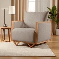 Poltrona para Sala de Estar Madeira Maciça Matteo Luxo