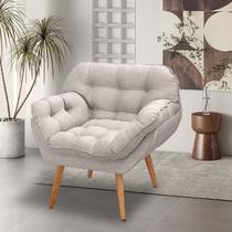 Poltrona para Sala de Estar Pés Trapézio Miami Areia