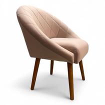 Poltrona Para Sala de Estar Recepção Cadeira Estofado - Veludo Várias Cores