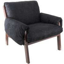 Poltrona para Sala de Estar Soft Marrom/Aço Corten/Preto Poltrona para Sala de Estar Soft Marrom/Aço Corten/Preto