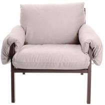 Poltrona para Sala de Estar Soft Marrom/Areia Poltrona para Sala de Estar Soft Marrom/Areia