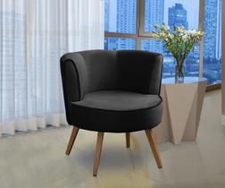 Poltrona Para Sala Decorativa Isadora Suede Preto Madelina Decor Poltrona Para Sala Decorativa Isadora Suede Preto Madelina Decor