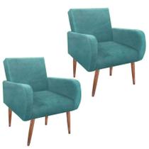 Poltrona Para Sala Decorativa Liz Pés Em Eucalipto Turquesa Poltrona Para Sala Decorativa Liz Pés Em Eucalipto Turquesa